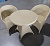 Комплект пластиковой мебели "Декор" - Стол + 3 Кресла цвет Бежевый